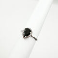 Black pear stone Ring