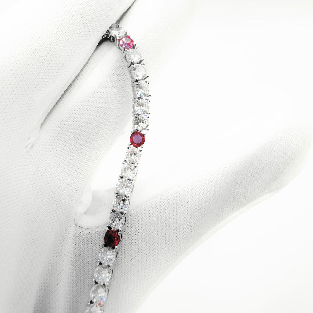 Red Spark Tennis Bracelet