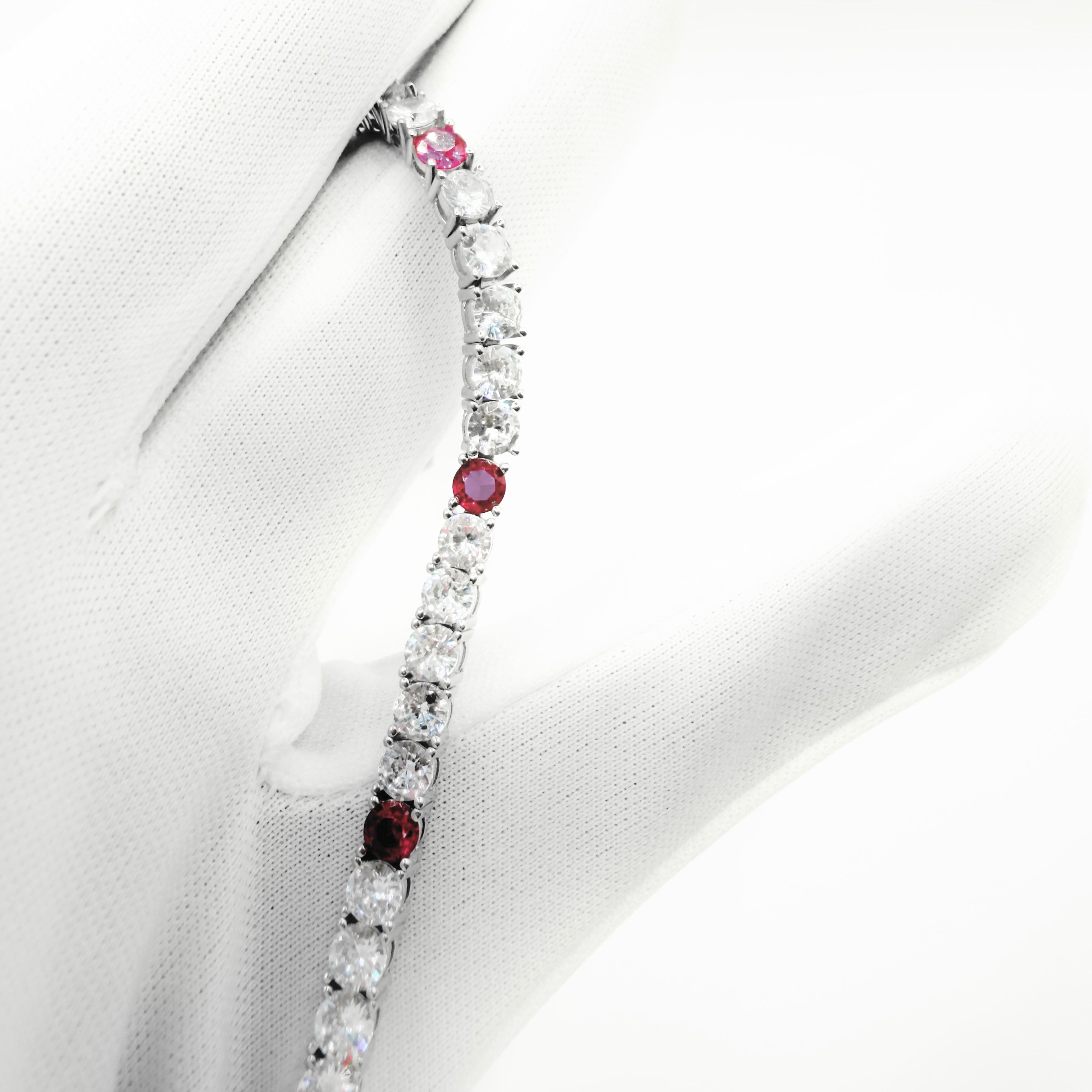Red Spark Tennis Bracelet