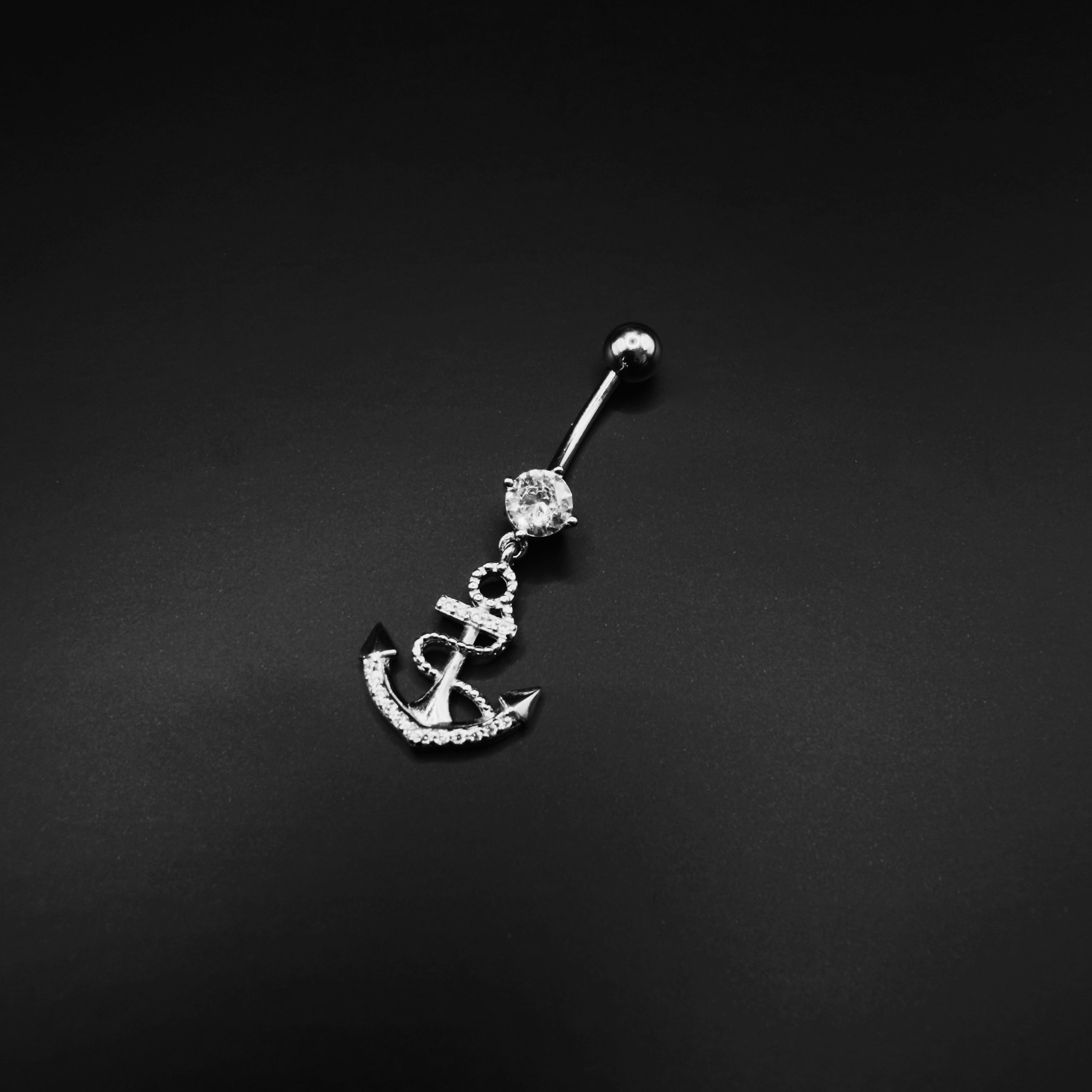 Anchor Charm Belly Button Ring
