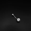 Radiant Solitaire Belly Button Ring