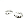 Round CZ Hoop Earrings