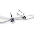 Purple Star Hoop Earrings