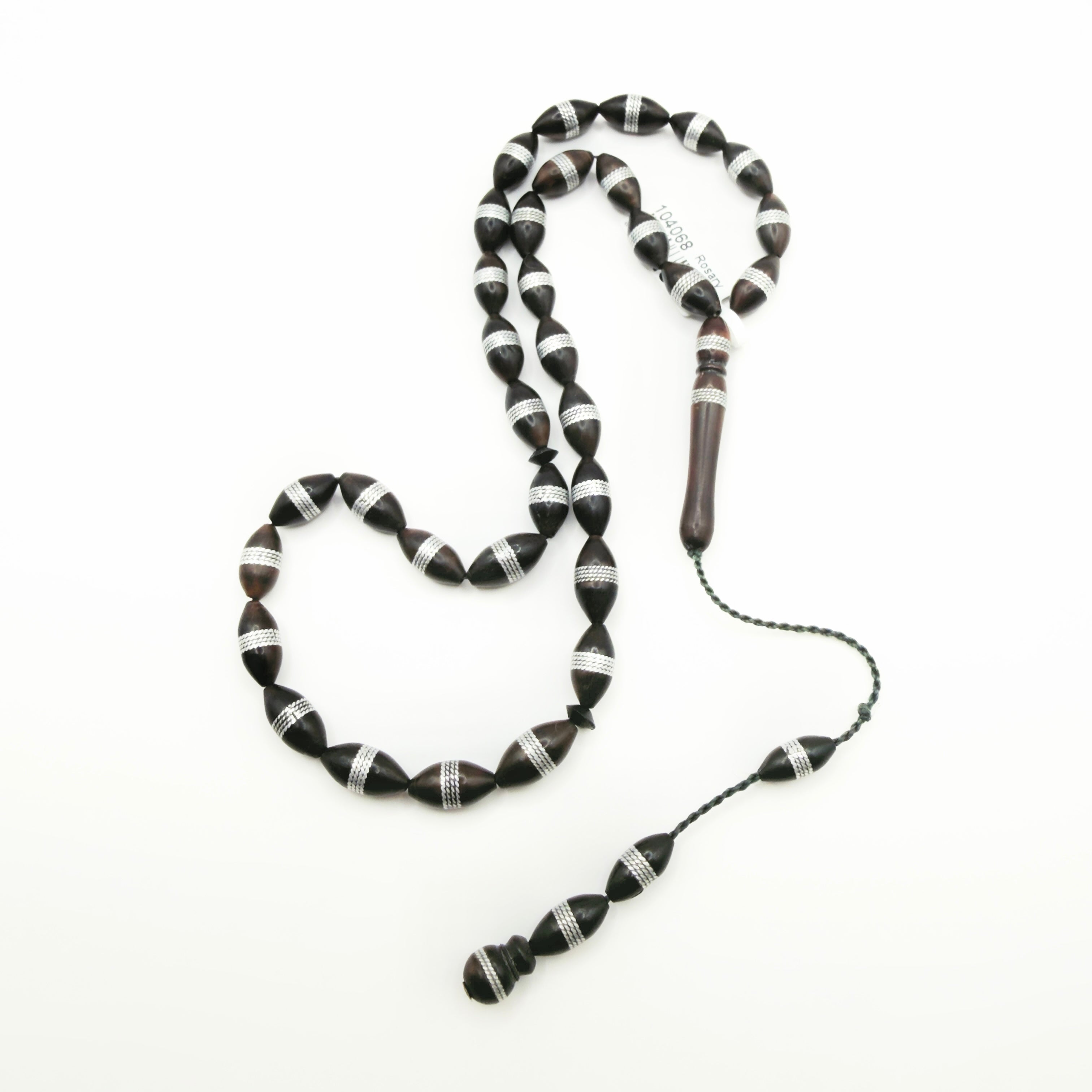Natural Yusr Masbaha with Silver Inlays