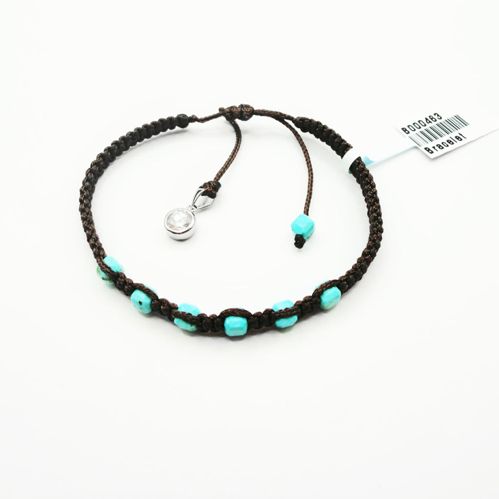 Natural Turquoise Macramé Bracelet