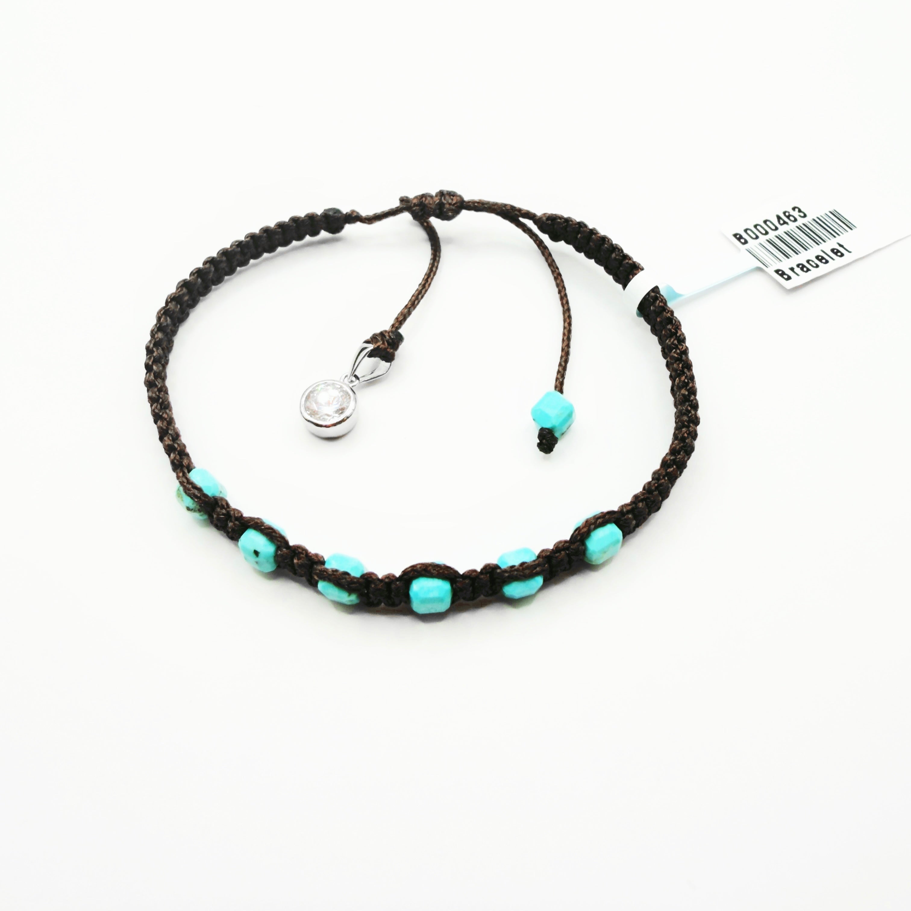 Natural Turquoise Macramé Bracelet