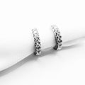 Round CZ Hoop Earrings
