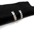Heart CZ Hoop Earrings