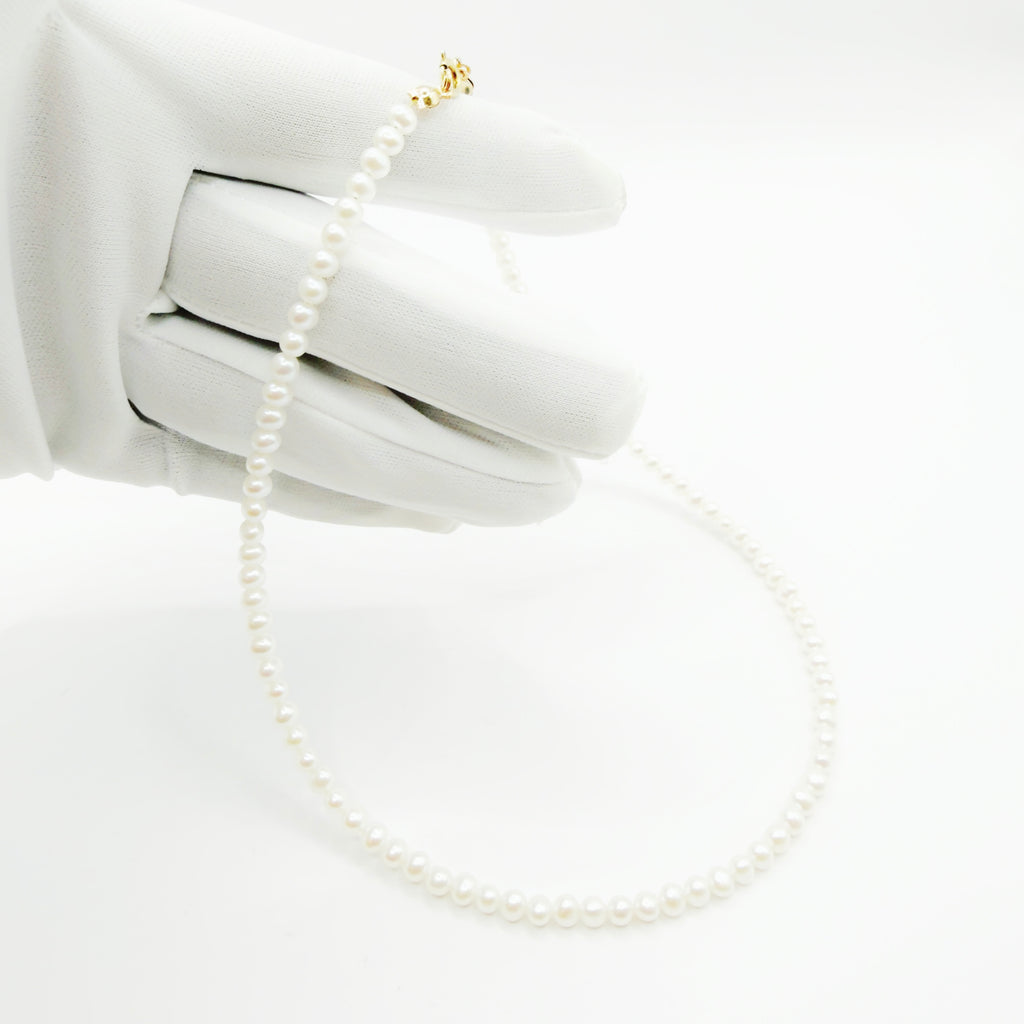 Classic Pure White Freshwater Pearl Necklace