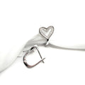 Heart CZ Hoop Earrings