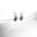 Double Row CZ Hoop Earrings