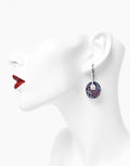Abstract Enamel Hoop Earrings