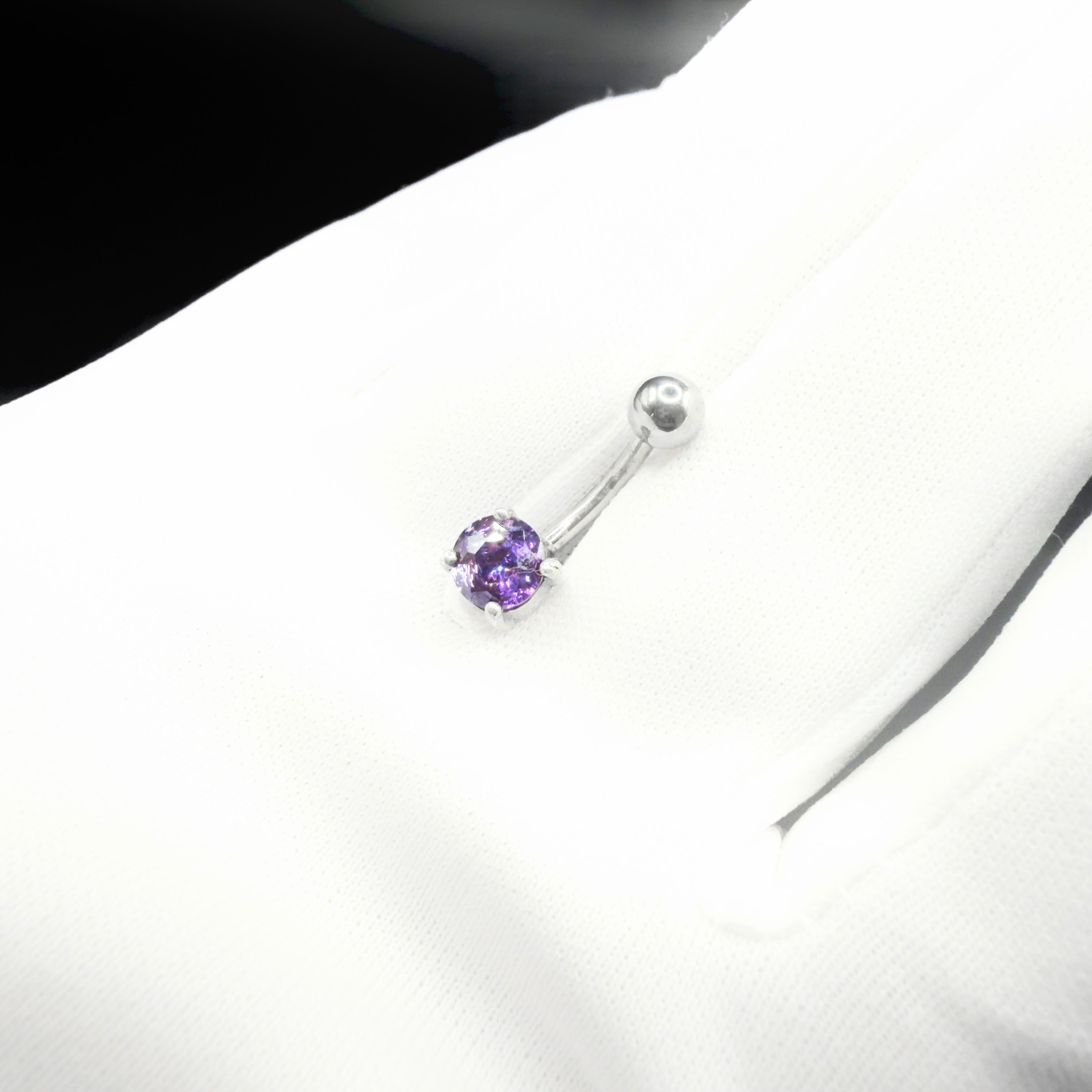 Purple Brilliance Belly Button Ring