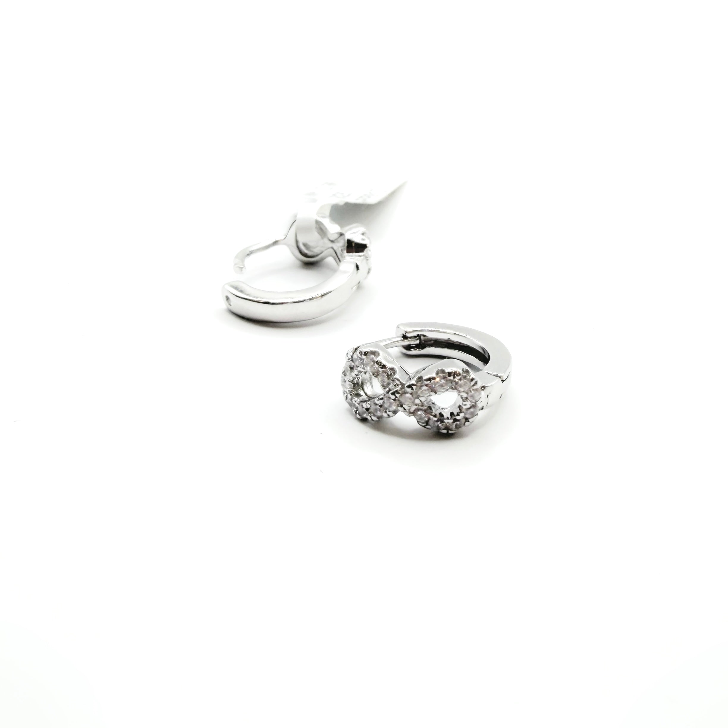 Infinity CZ Hoop Earrings