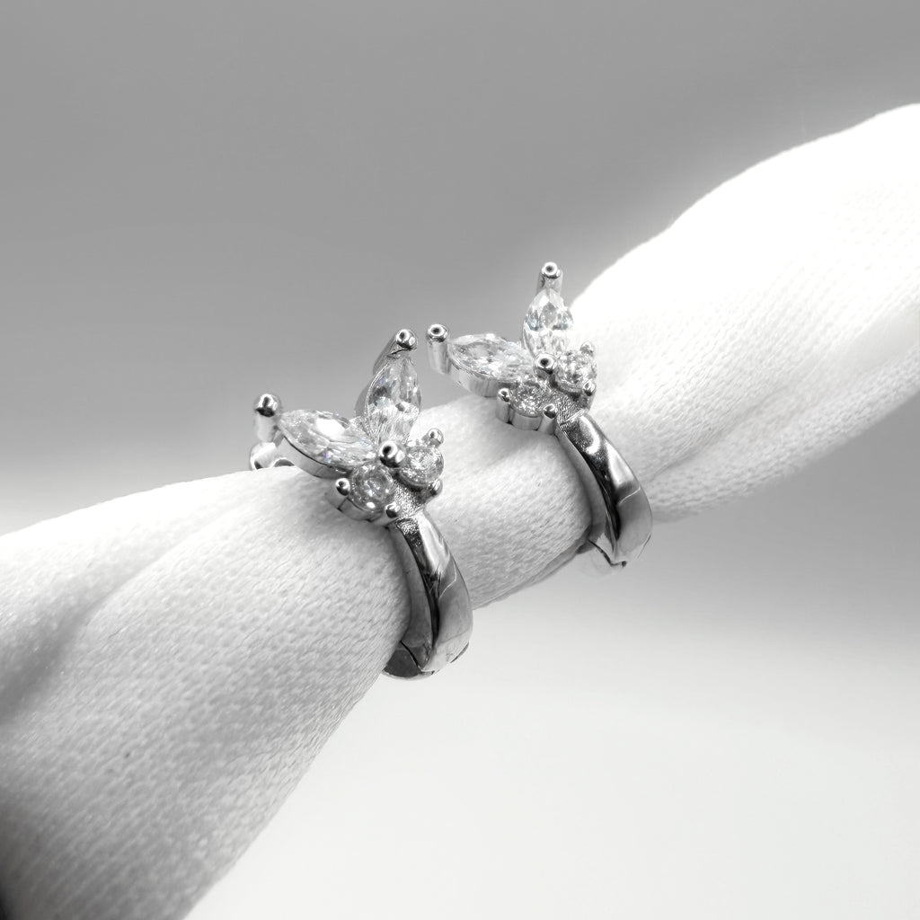 Butterfly Hoop Earrings