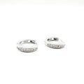 CZ Channel Hoop Earrings