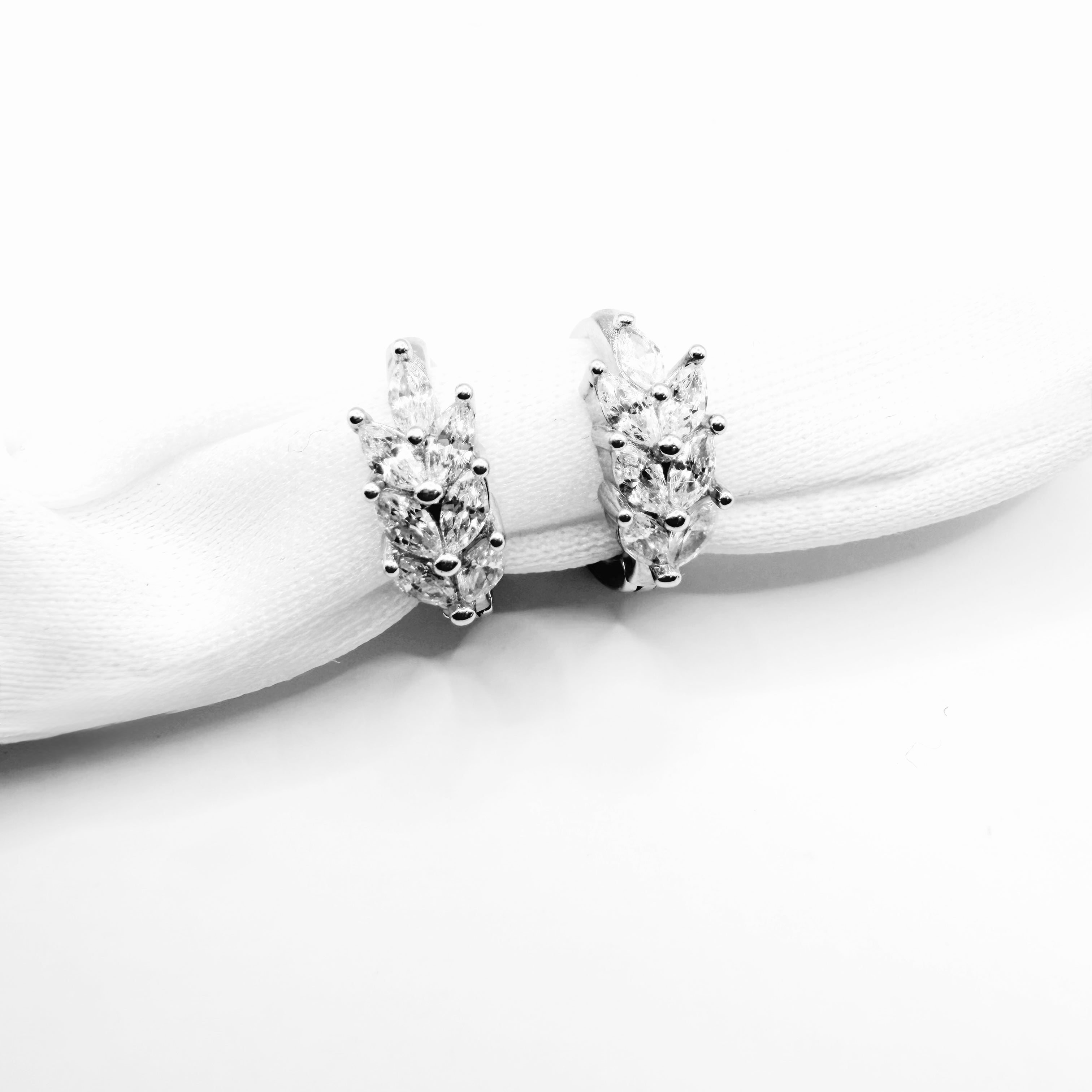 Marquise CZ Hoop Earrings