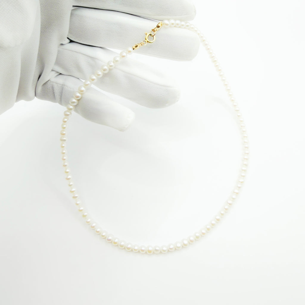Classic Pure White Freshwater Pearl Necklace
