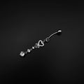 Crystal Charm Heart Belly Button Ring