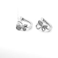Butterfly CZ Hoop Earrings