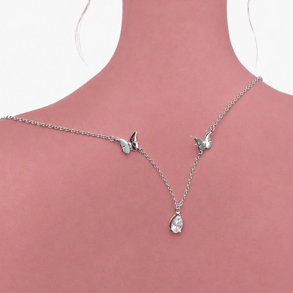 Butterfly Drop Necklace