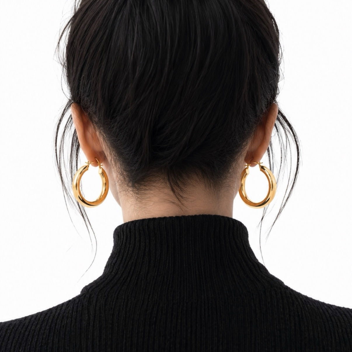 Gold-Plated Silver Hoops