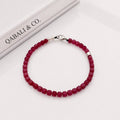 Natural Ruby Beaded Bracelet