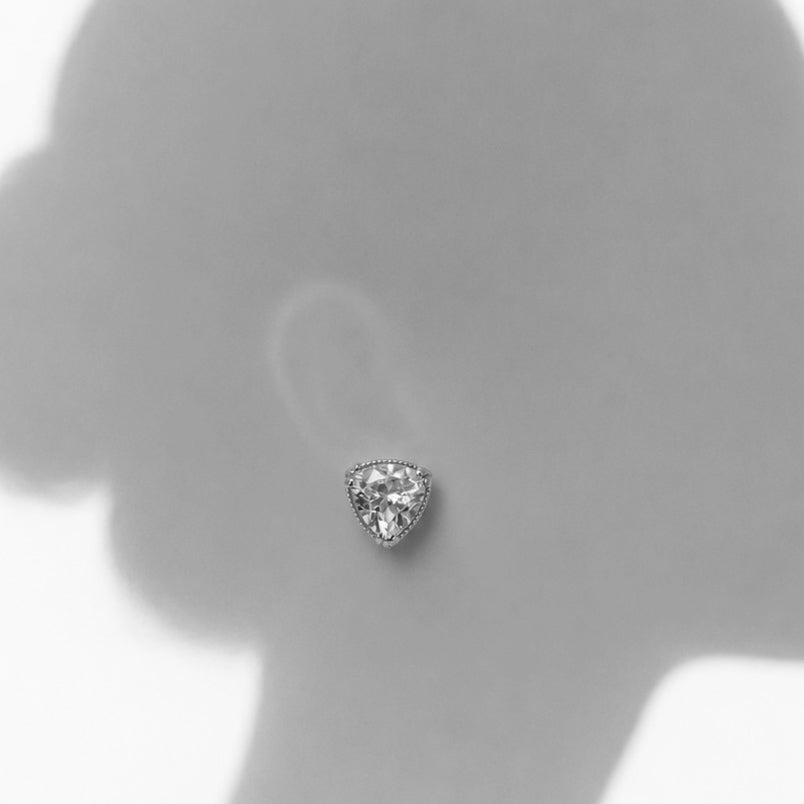Trillion-Cut Stud Earrings