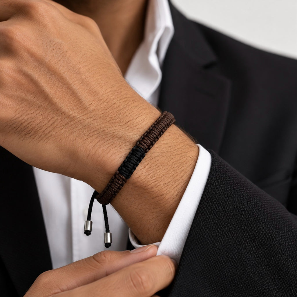 Brown & Black Macramé Bracelet
